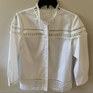 New with tag T TAHARI white blouse size S